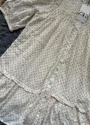 Zara стильное платье в горошек, новое с биркой2 фото