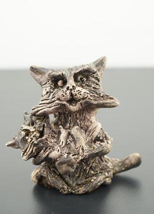 Фигурка кошки и котика подарок cat figurine коллекция коты2 фото