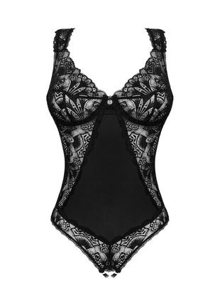 Donna dream body obsessive чорне боді з доступом відкрите з мереживом5 фото