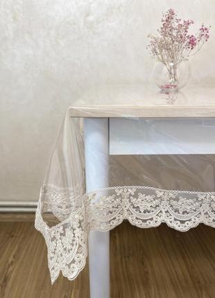 Силиконовая скатерть с кружевом