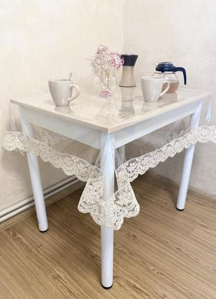 Силиконовая скатерть с кружевом