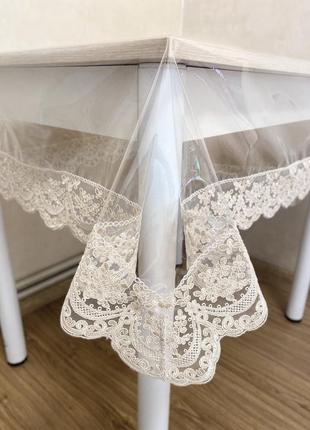 Силиконовая скатерть с кружевом