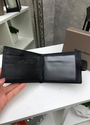 Черный мужской кошелек в фирменной коробке натуральная кожа люкс качество3 фото