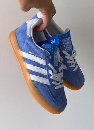 Кроссовки  в стилі adidas gazelle blue голубые