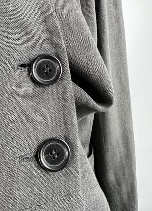 Дизайнерський льняний піджак класу люкс вінтаж3 фото