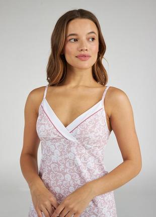 Женская ночная рубашка на тонкой бретели "roselyn" тм ellen (размер s.m)2 фото