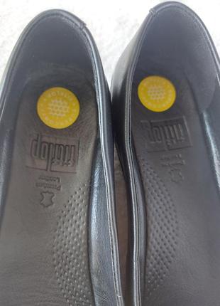 Мокасины лоферы fitflop 38p черные кожа ортопедические6 фото