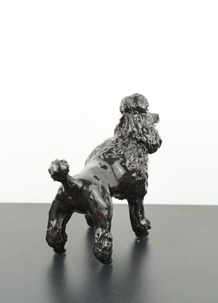 Статуэтка пудель чорный собака сувенир figurine black dog4 фото