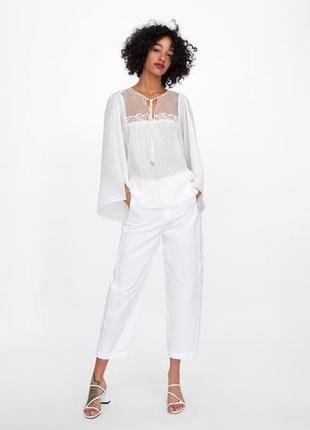 Плісована блуза zara пліссе xs-s