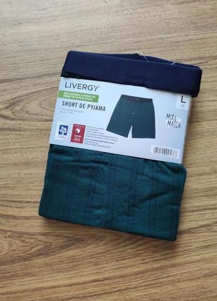 Чоловічі піжамні шорти,труси для сну livergi short de pyjama р.с, бавовна