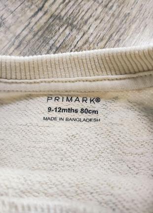 Свитшот, свитер, кофта, primark, р. 9-12мес., 74-802 фото
