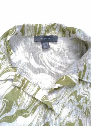 Нова сорочка з абстрактним зеленим принтом жата тканина primark4 фото
