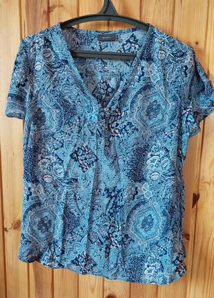 Легкая летняя рубашка блуза свободного кроя