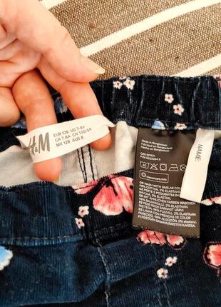 Штани вельветові h&m на дівчинку 128р7 фото