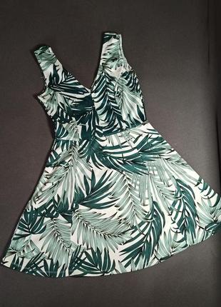 H&amp;m платье летнее пальма принт