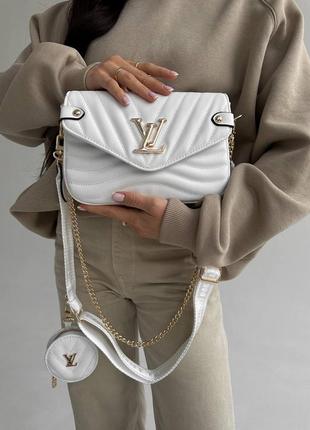 Сумка в стиле louis vuitton lv mini white gold белая