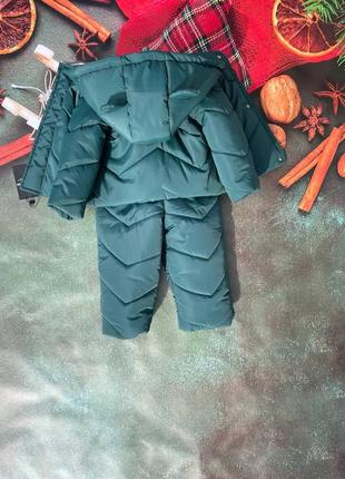 Зимовий костюм куртка і напівкомбінезон, зимовий набір комбінезон з курточкою, дуже теплий комплект на зиму куртка і комбез2 фото