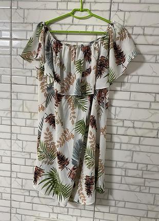Плаття на плечі в принт 2