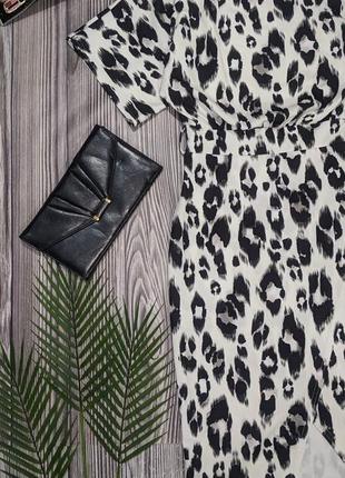 Леопардова міді сукня new look #28573 фото