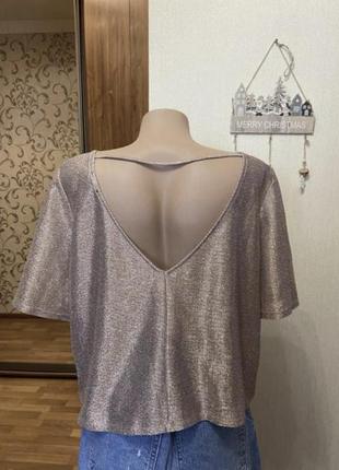 Блискуча блуза з гарною спиною river island , розмір 46-48-50
