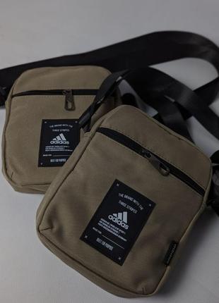 Мессенджер сумка adidas, борсетка через плечо бежевая адидас, мессенджер adidas/nike/carhartt