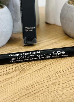 Оригінал make up factory waterproof eye liner підводка для очей лайнер 01 black чорна оригинал подводка для глаз2 фото