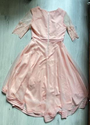 Сукня персикова святкова3 фото