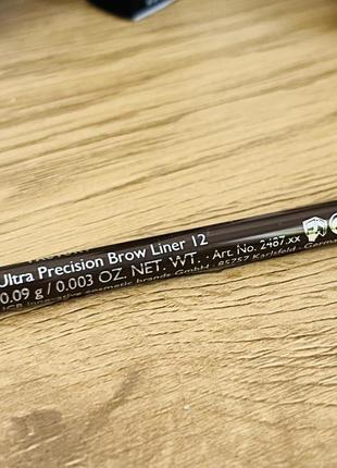 Оригінал make up factory ultra precision brow liner підводка для брів 12 dark umber оригинал карандаш для бровей3 фото