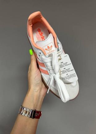 Кросівки adidas samba white peach3 фото