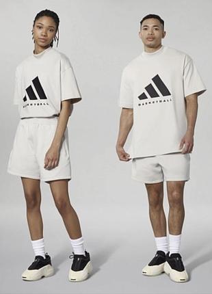 Футболка adidas basketball 001_tee white ir8491 оригінал