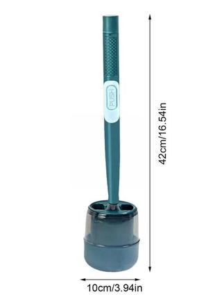 Ершик щетка для унитаза силиконовая с дозатором для моющего и настенным держателем toilet brush