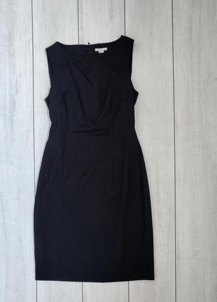 Качественное черное приталенное платье м р4 фото