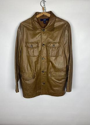 Кожаный плащ gap ( vintage)