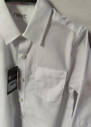 Новая белая классическая рубашка next разм. 110, 122, 128 и 146 см.3 фото