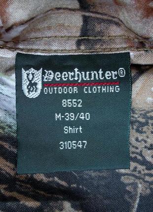 Сорочка deerhunter realtree cotton камуфляж ліс для полювання (m-l)9 фото