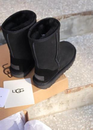 Женские зимние сапоги ugg short ii black с натур мехом /осень/зима/весна😍