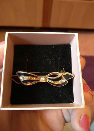 Брошь бантик ,винтаж,чехия