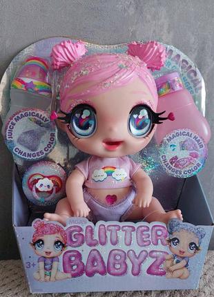 Лялька пупс гліттер бебіз mga entertainment glitter babyz dreamia stardust baby doll 28 см1 фото