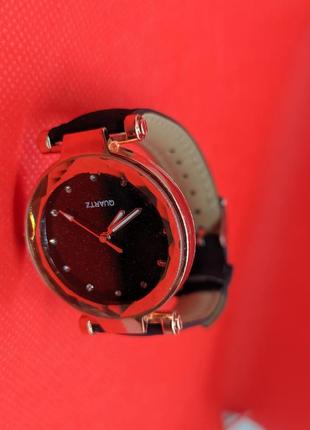 Стильные женские черные часы ➕ подарок женский браслет6 фото