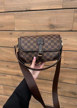 Сумочка louis vuitton diane brown chess9 фото