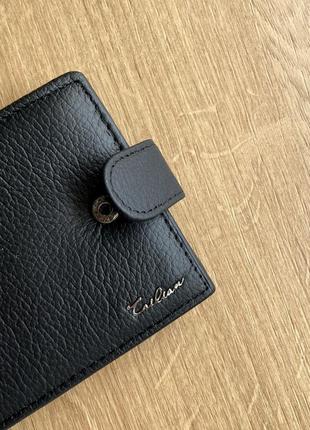 Кошелек портмоне мужское черное из натуральной кожи tailian, бумажник кожаный мужской2 фото
