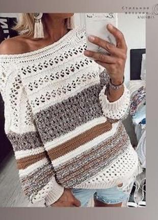 Zara бежевый свитер oversize7 фото