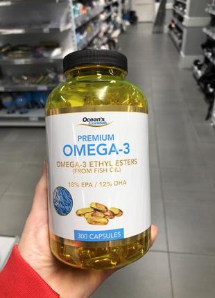 Знижка‼️рremium fish oil omega-3 ocean's esentials ,омега 3,рибʼячий жир