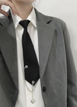 Краватка з ланцюжком і сердечком у стилі лоліта haradjuku