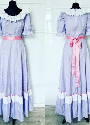 Роскошное прекрасное изысканное нежное хрупкое праздничное винтажное платье ретро винтаж викторианский стиль для фотосессии