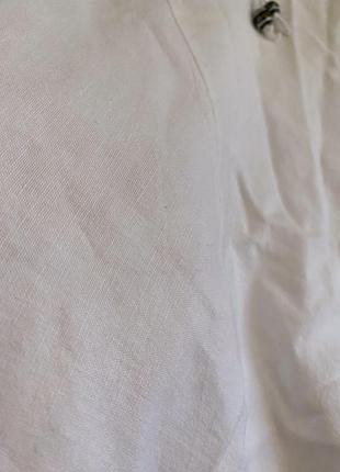 Белый итальянский хб сарафан платье миди хлопковое с рюшами8 фото