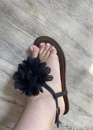 Босоножки сандали с цветком 36 размер1 фото