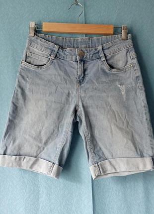 Шорти подовжені, бриджі джинсові із рванкою here+there c&a /158