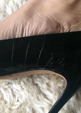 Люксові шкіряні туфлі крокодил3 фото