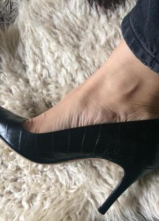 Люксові шкіряні туфлі крокодил7 фото